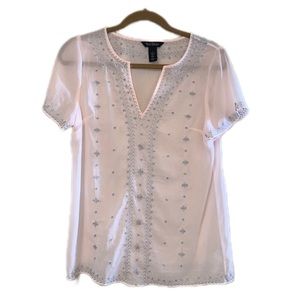 White house Black market short sleeve shirt Medium